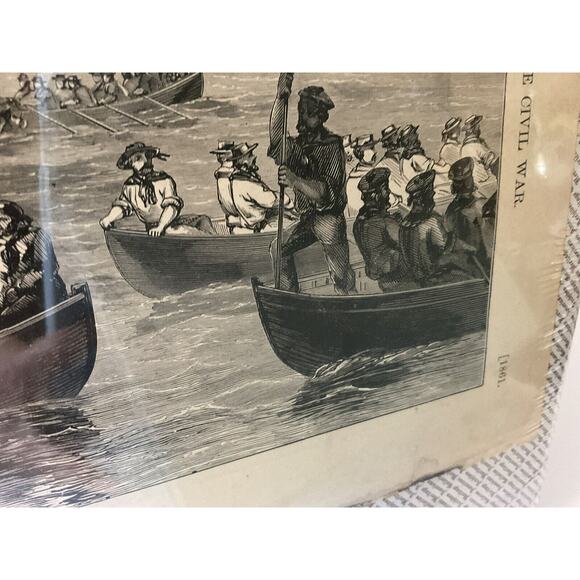 Antique Newspaper Civil War 1861 Second Re-Enforcement Harper’s Military 1800s - Picture 5 of 7